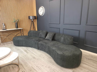 Luxury Miami Curved Boucle Sofa - Sculptural Design, Comfort, Available in 5 Colours - UK Luxury Furniture